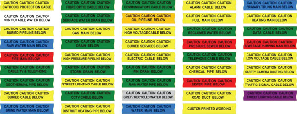 DOT Underground Warning Tape Example 2